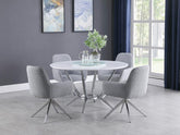 Coaster Abby 5-piece Dining Set White and Light Grey Model 110321-S5